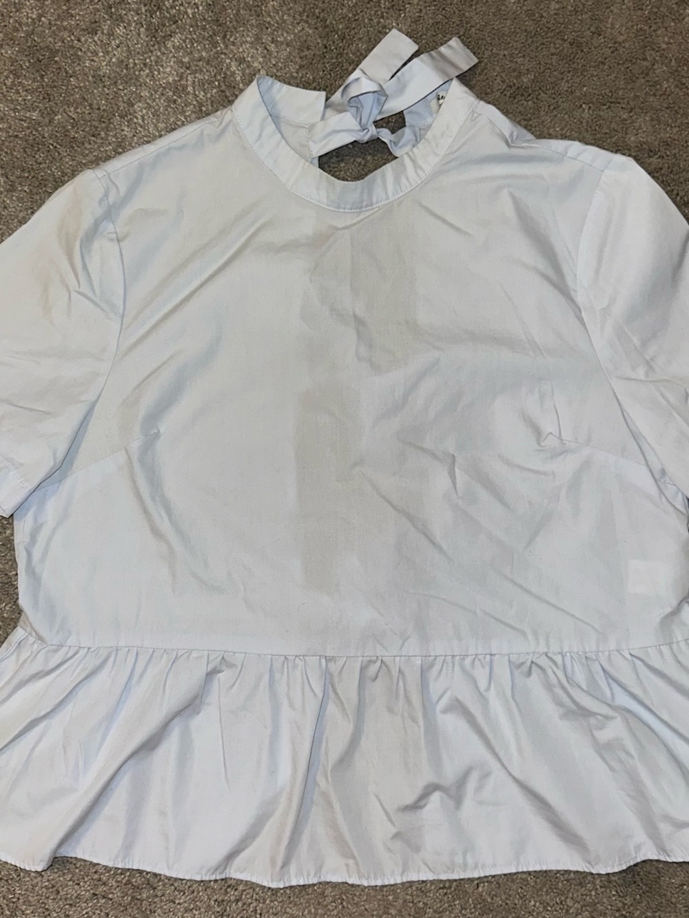 bleuh ciel Light Blue Satin Top